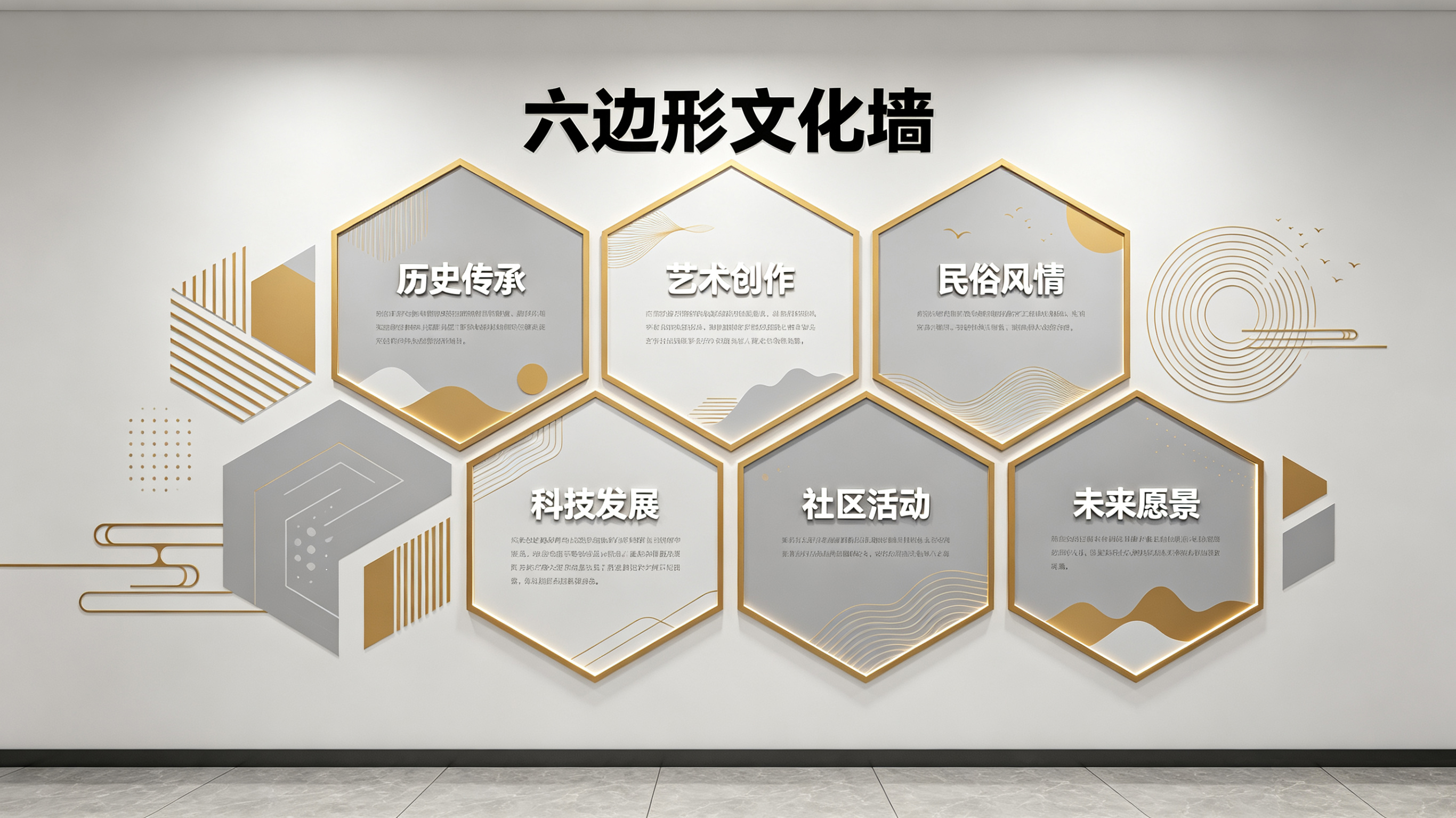 临沧企业文化墙 | 六边形信息美学